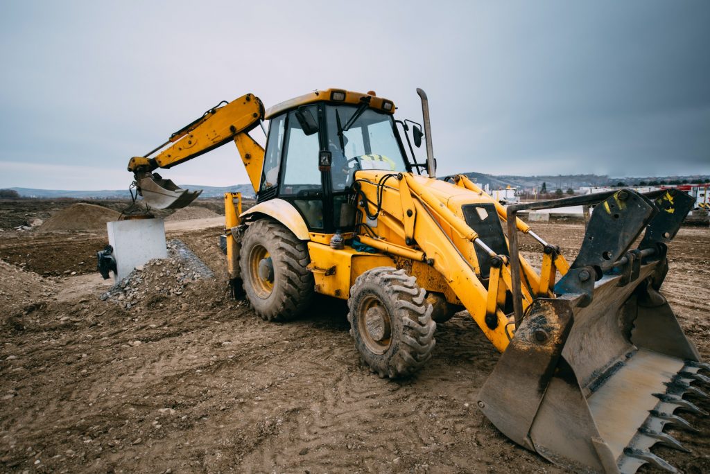 close up details of massive working machinery